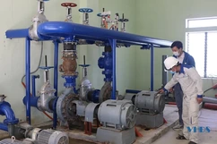 Bên trong công trình Nhà máy nước sạch Hoằng Xuân