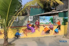 Những bức tranh bích họa mang bút pháp dân gian ở xã Hoằng Lộc