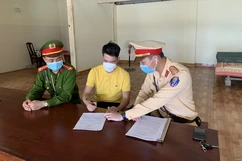 Công an huyện Triệu Sơn xử lý nghiêm xe quá tải trọng