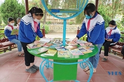 “Thư viện xanh” ở trường tiểu học Hoằng Phong
