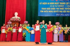 Hội LHPN Bỉm Sơn trao giải cuộc thi trực tuyến “Báo cáo viên giỏi tìm hiểu Nghị quyết Đại hội phụ nữ các cấp”