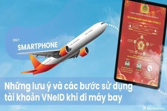 Những lưu ý và các bước sử dụng tài khoản VNeID khi đi máy bay