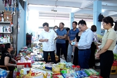 Thẩm định xã, thị trấn đạt tiêu chí ATTP nâng cao tại huyện Thọ Xuân