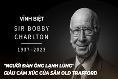Vĩnh biệt Sir Bobby Charlton, “người đàn ông lạnh lùng” giàu cảm xúc của sân Old Trafford