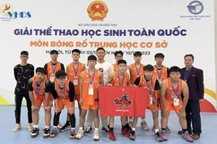 Đội bóng rổ THCS Thanh Hóa giành hạng ba tại Giải thể thao học sinh phổ thông toàn quốc 2023