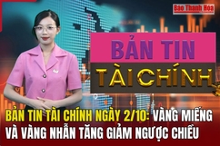 Bản tin Tài chính (2/10): Vàng miếng và vàng nhẫn tăng giảm ngược chiều