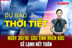 Dự báo thời tiết ngày 30/10: Các tỉnh miền Bắc lạnh hết tuần