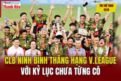 Tin thể thao 22/6: CLB Ninh Bình thăng hạng V.League với kỷ lục chưa từng có