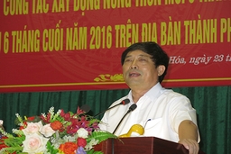 TP Thanh Hoá: Tăng cường công tác chỉ đạo, đẩy nhanh tiến độ xây dựng NTM