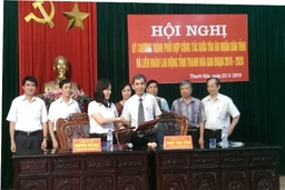 Ký kết chương trình phối hợp giữa LĐLĐ tỉnh và TAND tỉnh