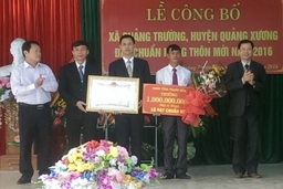Quảng Trường công bố quyết định xã đạt chuẩn nông thôn mới