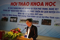 Hội thảo khoa học Di sản Thành Nhà Hồ và khu di tích Phủ Trịnh, Nghè Vẹt