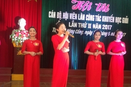 Sôi nổi Hội thi cán bộ, hội viên làm khuyến học giỏi thị trấn Nông Cống