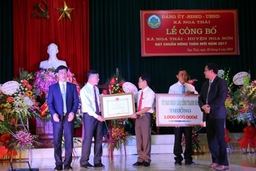 Nga Thái đón Bằng công nhận xã đạt chuẩn Nông thôn mới