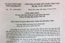 Dịch tả lợn châu Phi xuất hiện tại huyện Yên Định
