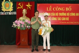 Công bố Quyết định bổ nhiệm Trưởng Công an TP Thanh Hóa