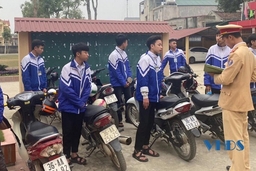 Công an huyện Triệu Sơn tăng cường đảm bảo trật tự, an toàn giao thông