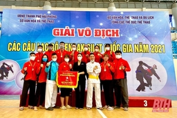 Năm 2021 thể thao Thanh Hóa giành 249 huy chương
