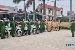 Công an huyện Triệu Sơn xử lý nghiêm các phương tiện vi phạm về tải trọng