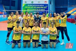 Đội bóng chuyền nữ Hà Phú Thanh Hóa thử sức tại Giải Bóng chuyền Cúp Quân đội mở rộng năm 2022