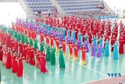 Phụ nữ Thọ Xuân tham gia Hội thi Dân vũ thể thao năm 2022