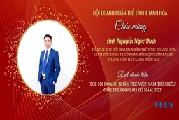 Thanh Hóa: 3 doanh nhân trẻ đạt giải thưởng Sao Đỏ năm 2022