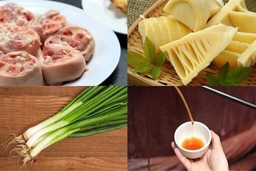 Chân giò lợn hầm măng tươi
