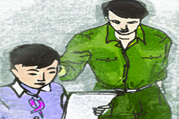 Người thầy mặc áo lính