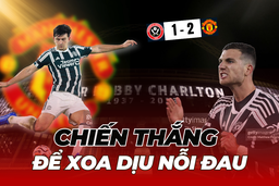Sheffield United 1-2 Man United: Một chiến thắng để xoa dịu nỗi đau