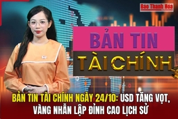 Bản tin Tài chính ngày 24/10: USD tăng vọt, vàng nhẫn lập đỉnh cao lịch sử