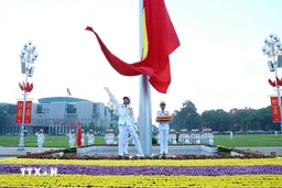 80 năm Cách mạng tháng Tám: Thiêng liêng lễ Thượng cờ trên Quảng trường Ba Đình