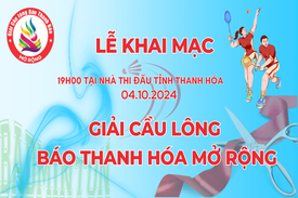 TRỰC TIẾP: Lễ Khai mạc Giải Cầu lông Báo Thanh Hóa mở rộng 2024