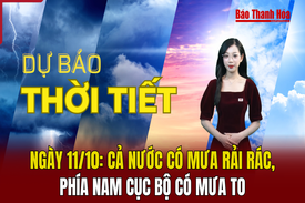 Dự báo thời tiết ngày 11/10: Cả nước có mưa rải rác, phía Nam cục bộ có mưa to