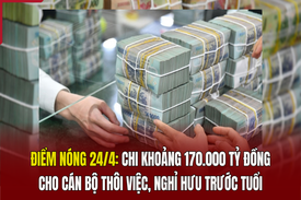 Điểm nóng 24/4: Chi khoảng 170.000 tỷ đồng cho cán bộ thôi việc, nghỉ hưu trước tuổi