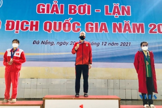 Phạm Thị Vân của Thanh Hóa tiếp tục thi đấu xuất sắc tại Giải bơi vô địch quốc gia năm 2021