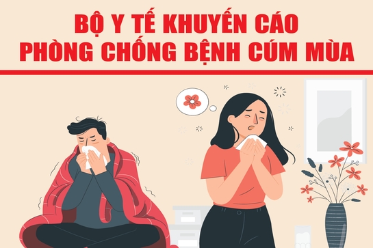 [Infographic] - Bộ Y tế khuyến cáo phòng chống bệnh cúm mùa