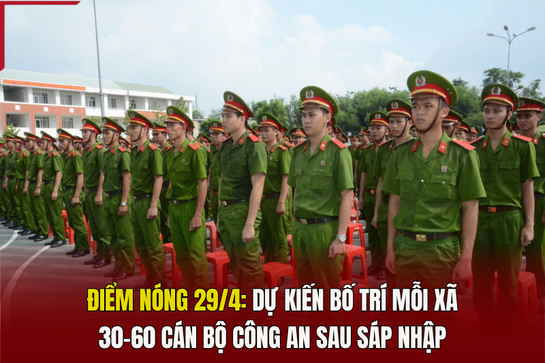 Điểm nóng 29/4: Dự kiến bố trí mỗi xã 30-60 cán bộ công an sau sáp nhập